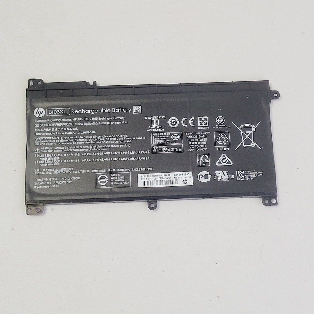 Original B103XL Battery For HP 843537-541 844203-850 BI03XL HSTNN-UB6W TP